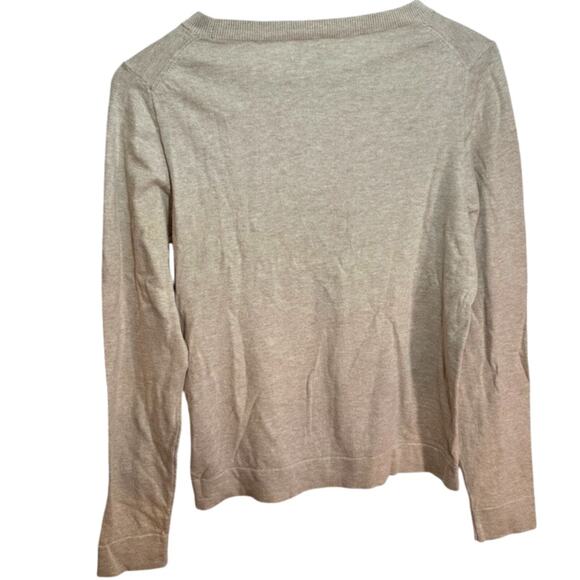 J.Crew 100% Cotton Beige Lightweight Crewneck Sweater Women’s Large - Picture 2 of 5